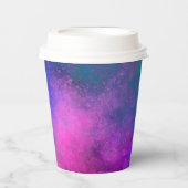 Galaxy Paint Spritzer Effekt Multicolor Pappbecher (Vorderseite)