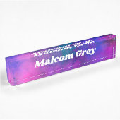Galaxy Paint-Spritzer-Effekt Namensplakette