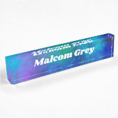 Galaxy Paint-Spritzer-Effekt Namensplakette