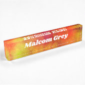 Galaxy Paint-Spritzer-Effekt Namensplakette