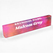 Galaxy Paint-Spritzer-Effekt Namensplakette