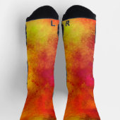 Galaxy Paint Spritzer Effekt Orange Socken (Oben)