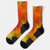 Galaxy Paint Spritzer Effekt Orange Socken (Links)