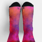 Galaxy Paint Spritzer Effekt Rosa Lila Socken (Oben)