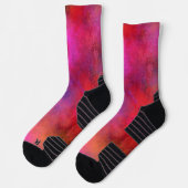 Galaxy Paint Spritzer Effekt Rosa Lila Socken (Links)
