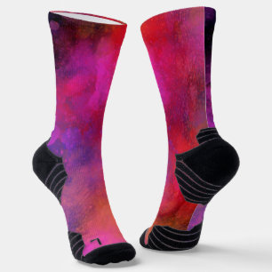 Galaxy Paint Spritzer Effekt Rosa Lila Socken