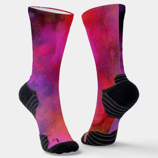Galaxy Paint Spritzer Effekt Rosa Lila Socken (Gewinkelt)