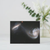 Galaxy Pair Postkarte (Stehend Vorderseite)