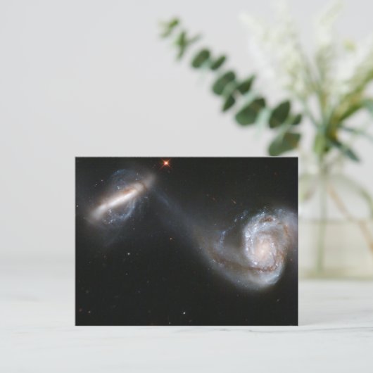 Galaxy Pair Postkarte (Stehend Vorderseite)