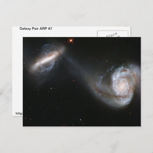 Galaxy Pair Postkarte (Vorne/Hinten)