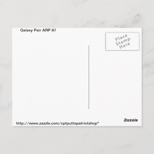 Galaxy Pair Postkarte (Rückseite)