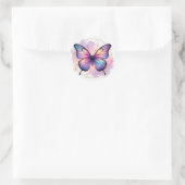 Galaxy Pastel Schmetterling Spritzer Runder Aufkleber (Tasche)