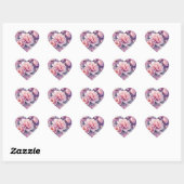 Galaxy Peony Heart Stickers (Blatt)