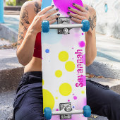Galaxy Personalisiert Polka Dot Skateboard