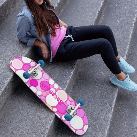 Galaxy Personalisiert Polka Dot Skateboard