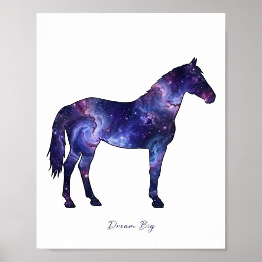 Galaxy Pferd Träume groß Kosmische Kunst Poster (Vorne)