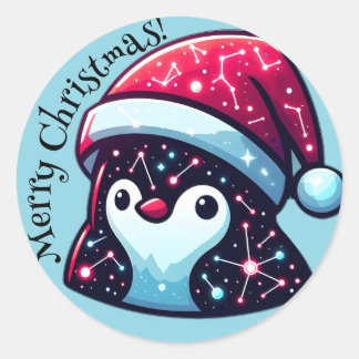 Galaxy Pinguin Aufkleber | Weltraum-Thema