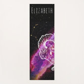 Galaxy Pink Aries Konstellation Zodiac Custom Yogamatte (Vorderseite)