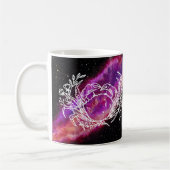 Galaxy Pink Cancer Constellation Zodiac Sign Kaffeetasse (Links)