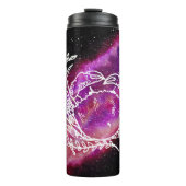Galaxy Pink Cancer Constellation Zodiac Sign Thermosbecher (Vorderseite)