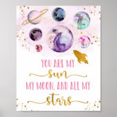 Galaxy Pink Gold Sie sind meine Sonnenstrahlen Poster (Vorne)