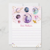 Galaxy Pink Gold Space Geburtstagskarte Time Kapse Einladung (Vorderseite)