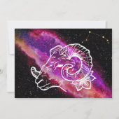 Galaxy Pink Lila Aries Sternbild Sternbild (Vorderseite)