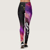 Galaxy Pink Lila Aries Sternbild Sternzeichen Leggings (Rückseite)