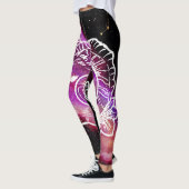 Galaxy Pink Lila Aries Sternbild Sternzeichen Leggings (Links)