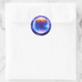 Galaxy planet and nebula runder aufkleber (Tasche)