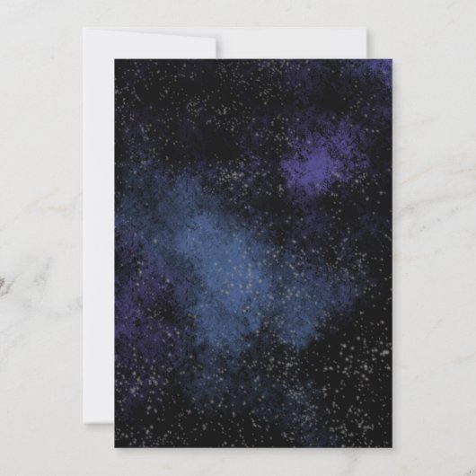 Galaxy Planet Astronaut moon birthday Einladung (Rückseite)