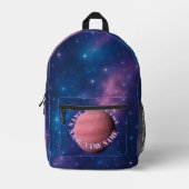 Galaxy Planet Backpack - Individuelle Name Orbit Bedruckter Rucksack (Vorderseite)