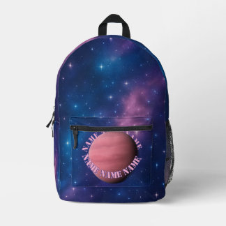 Galaxy Planet Backpack - Individuelle Name Orbit Bedruckter Rucksack