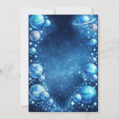 Galaxy Planet Kids Birthday Party Invite Einladung (Rückseite)