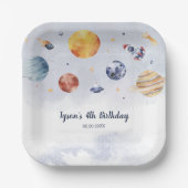 Galaxy Planet Kindergeburtstag Party Pappteller (Vorderseite)