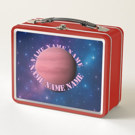 Galaxy Planet Lunch Box - Individuelle Name Orbit (Vorderseite)