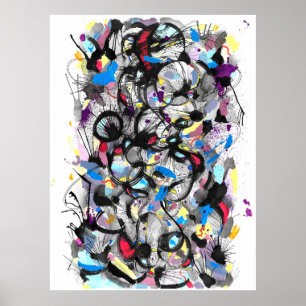Galaxy platsche Malerei Poster