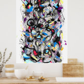 Galaxy platsche Malerei Poster (Küche)