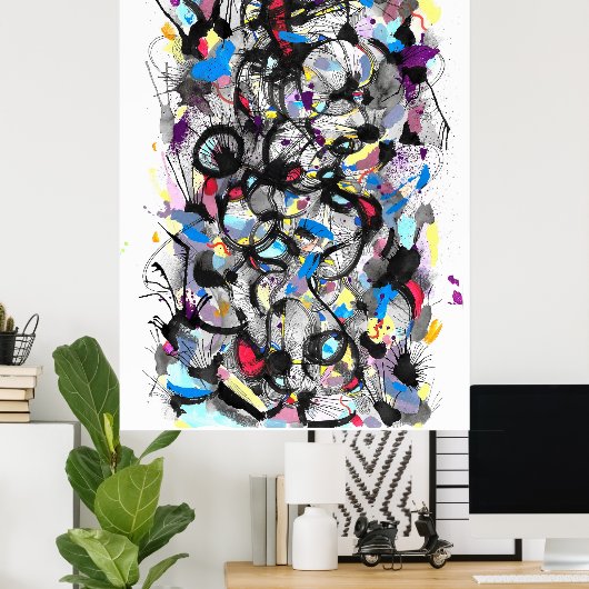 Galaxy platsche Malerei Poster (Heimbüro)