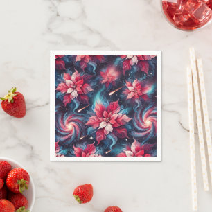 Galaxy Poinsettia Festivals Blumenmuster Decoupage Serviette