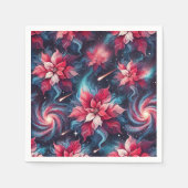 Galaxy Poinsettia Festivals Blumenmuster Decoupage Serviette (Vorderseite)