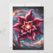 Galaxy Poinsettia Scrapbook Paper Einladung (Rückseite)