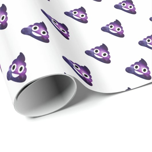 Galaxy Poo Emoji Geschenkpapier (Rolleneckpunkt)