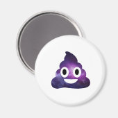 Galaxy Poo Emoji Magnet (Vorderseite/Rückseite)
