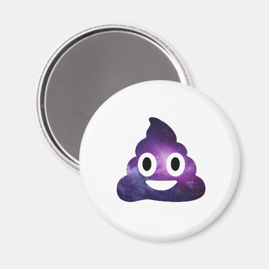 Galaxy Poo Emoji Magnet (Vorderseite/Rückseite)