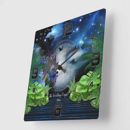 Galaxy-Portal, Fantasie Quadratische Wanduhr (Winkel)