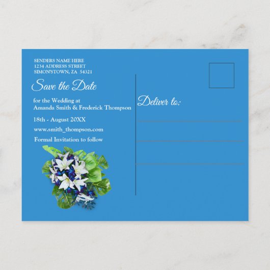 Galaxy Portal Save the Date Ankündigungspostkarte (Rückseite)