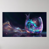 Galaxy Pour Poster - Kosmische Glaskunst (Vorne)