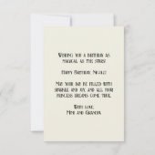 Galaxy Princess Geburtstagkarte Karte (Rückseite)