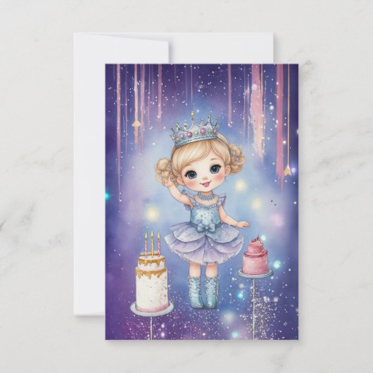 Galaxy Princess Geburtstagkarte Karte (Vorderseite)